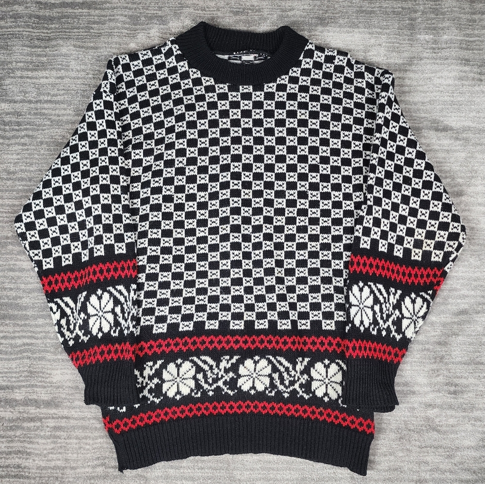 Vintage American Pride Checkered Sweater